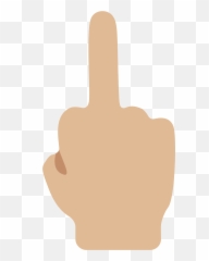 Middle Finger Emoji Png Clipart - Middle Finger Png,Fingers Crossed Png
