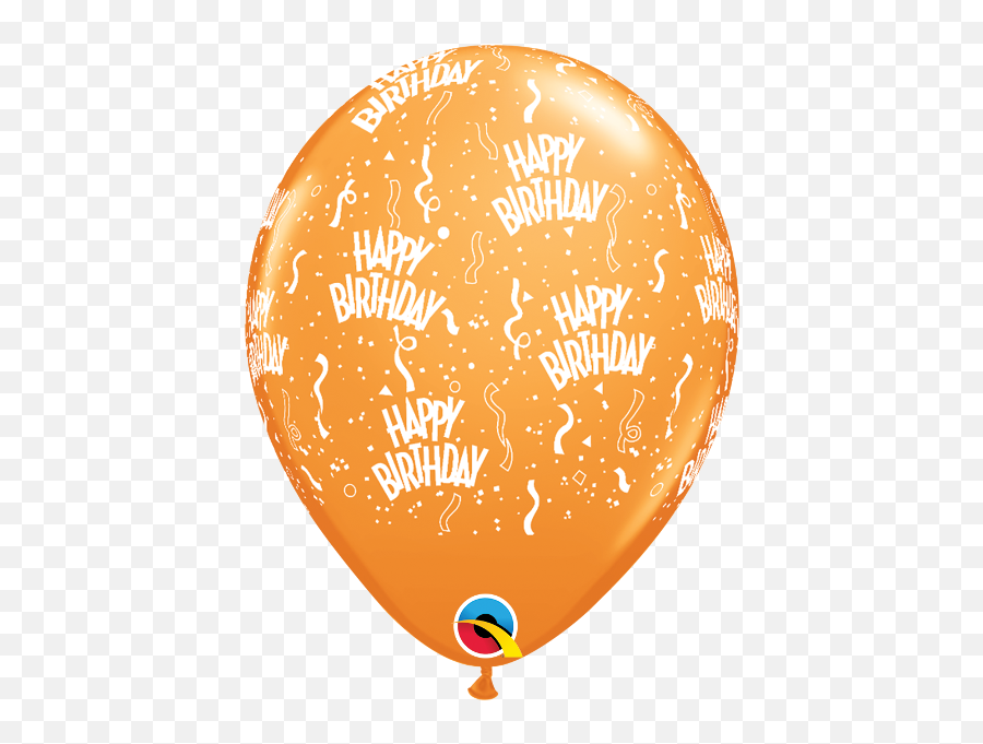Happy Birthday - Around Orange 11 Balloons Balloon Png,Birthday Balloons Transparent Background