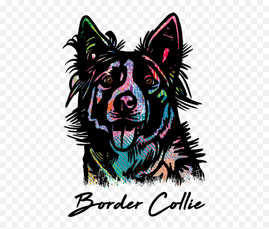 Border Collie T Shirt Colorful Abstract - King Shepherd Png,Border Collie Png