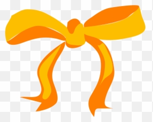 Bow Yellow Present - Clip Art png