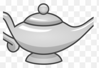 Magical - Magic Lamp Black And White Png,Genie Lamp Png