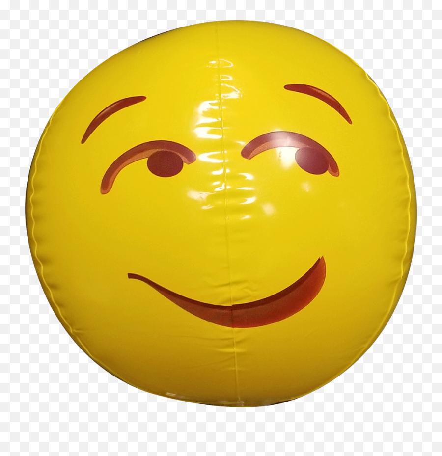 Emoji Beach Ball 18 Smirk - 10203 Smiley Png,Beach Ball Transparent