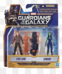 Hasbro Guardians Of The Galaxy Mini Figurines Star - lord u0026 Gamora 2014 Marvel A16 Of Small Figures png