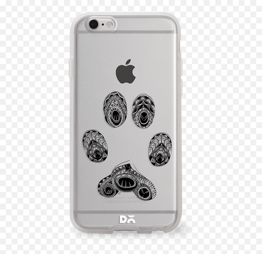 Dailyobjects Cat Paw Print Silicone Clear Case For Iphone 6 - Boho Paw Print Png,Cat Paw Print Png