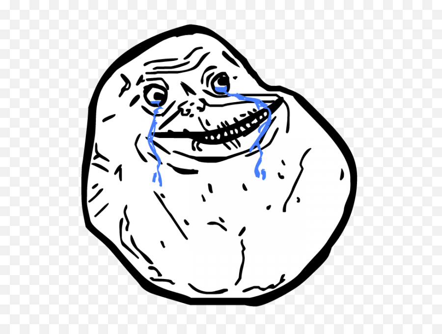 Troll Face Forever Alone - Forever Alone Png,Meme Faces Transparent Background