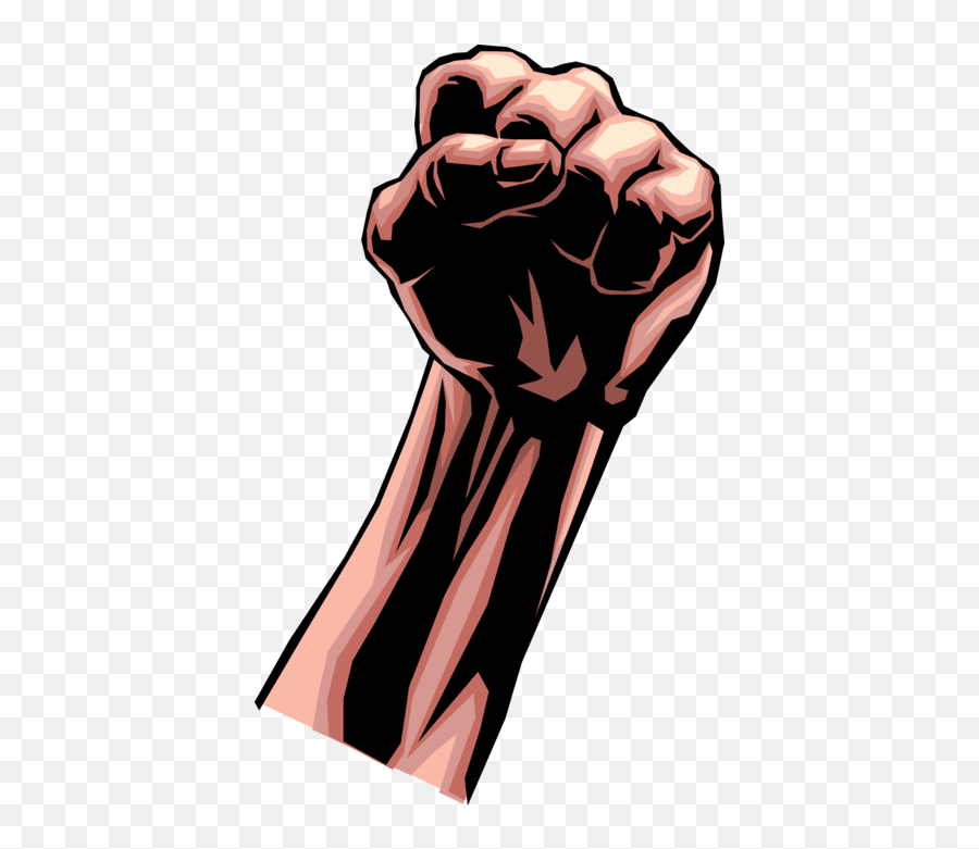 Download Hd Vector Illustration Of Clenched Fist Nonverbal - Punho Cerrado Png,Raised Fist Png
