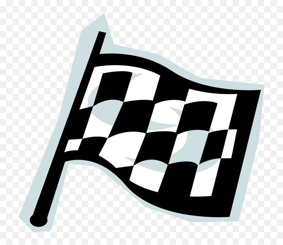 Checkered Or Chequered Race Flag - Vector Image Hipodromo Png,Checkered Flag Transparent Background