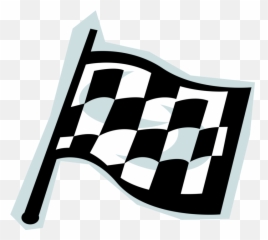 Checkered Or Chequered Race Flag - Vector Image Hipodromo Png