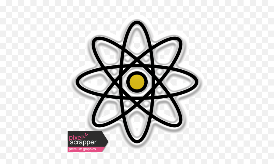 The Mad Scientist - Elements Atom Sticker Graphic By Melo Complicated Icon Png,Atom Transparent