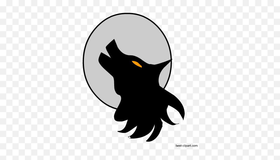 Free Halloween Clip Art - Wolf Clipart Png Halloween,Halloween Moon Png