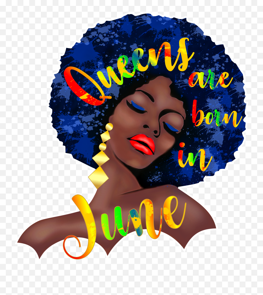 Black Queens Are Born In June Tshirt - T Beautiful Black Queens Art Png,June Png