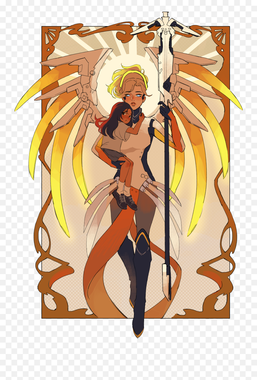 Legendary Mercy Skin In Overwatch - Fictional Character Png,Mercy Player Icon