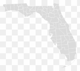 Florida Outline Transparent Png - Blank Map Of Florida Counties,Florida Map Png