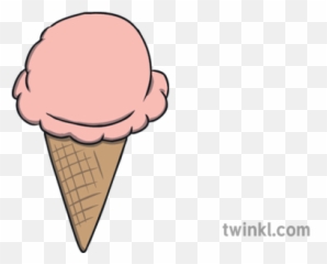 Ice Cream Single Scoop Illustration - Twinkl Cooked Carrots Clipart Png,Ice Cream Scoop Png
