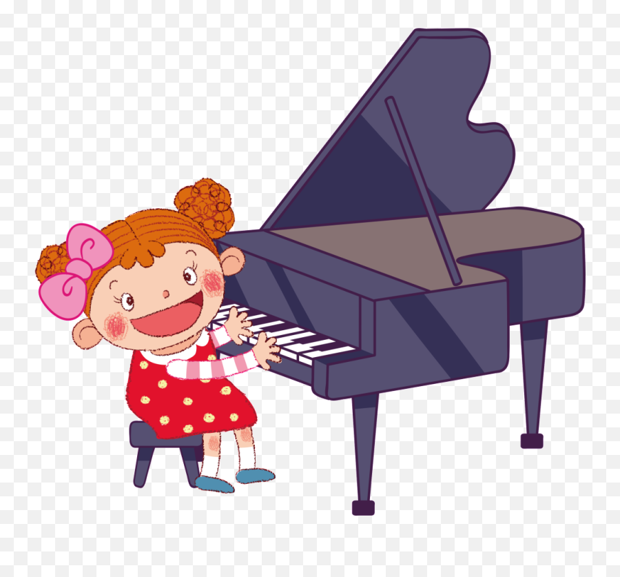 Piano - Png 22411 Playing The Piano Cartoon Transparent,Grand Piano Png