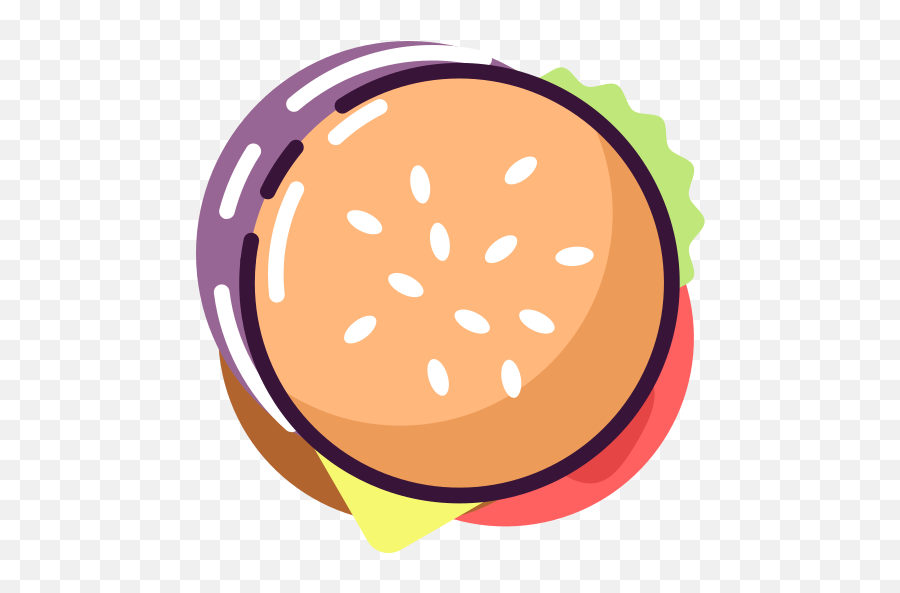 Burger Icon Hamburger Humberger Junk Food - Dot Png,Svg Hamburger Icon