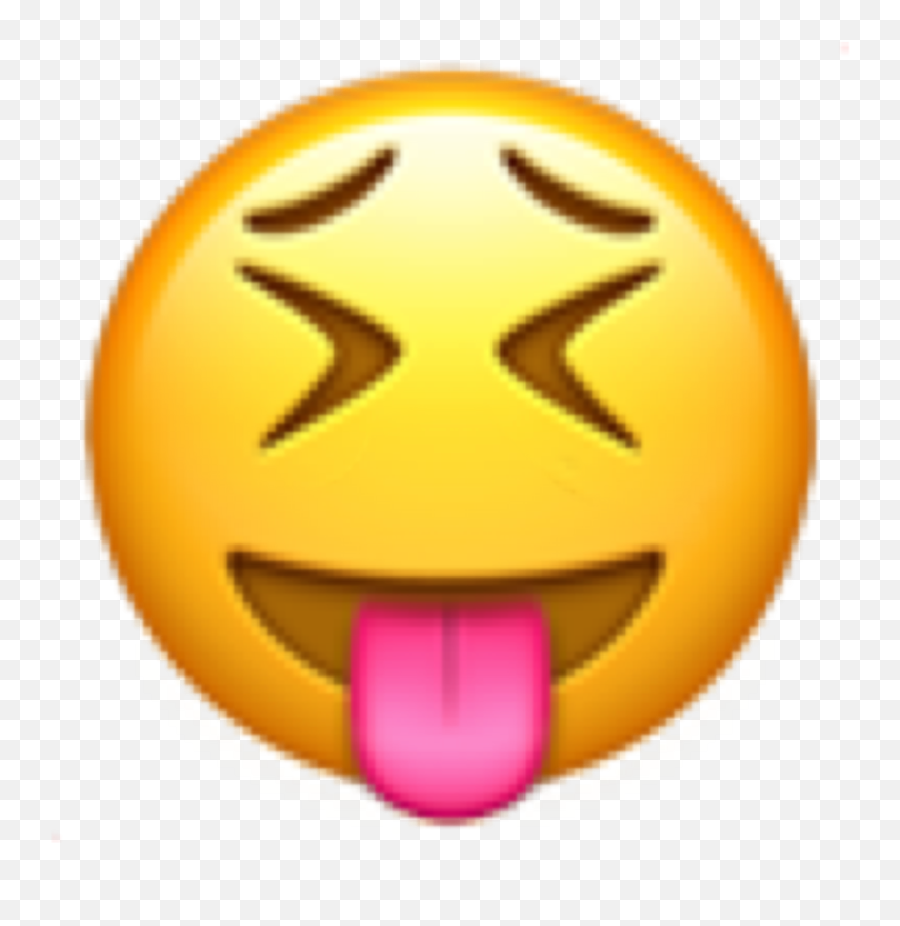 Emoji Tongueout Eyesclosed Tongue Silly Funny Freetoedi Png Out