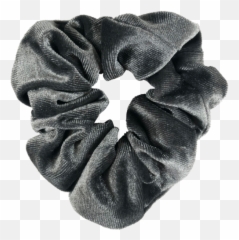 Grey Velvet Scrunchie - Scarf Png,Scrunchie Png