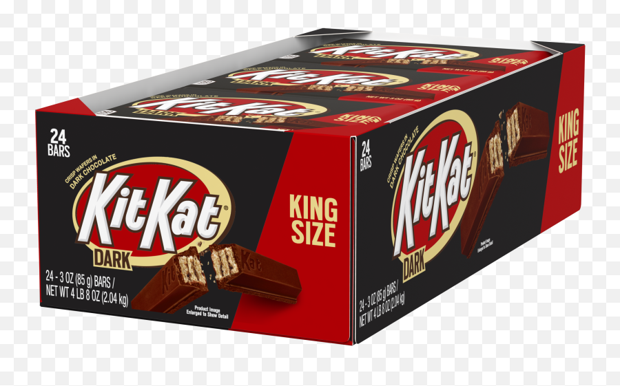 Kit Kat Dark Chocolate Wafer Candy Bar King Size Box 3 Oz - Kit Kat King Size Dark Png,Kitkat Png