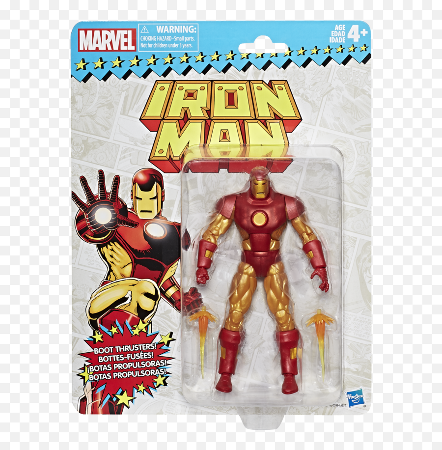 Iron Man - Marvel Legends Super Heroes Vintage 6inch Figures Wave 1 Marvel Legends Iron Man Vintage Png,Iron Man Comic Png