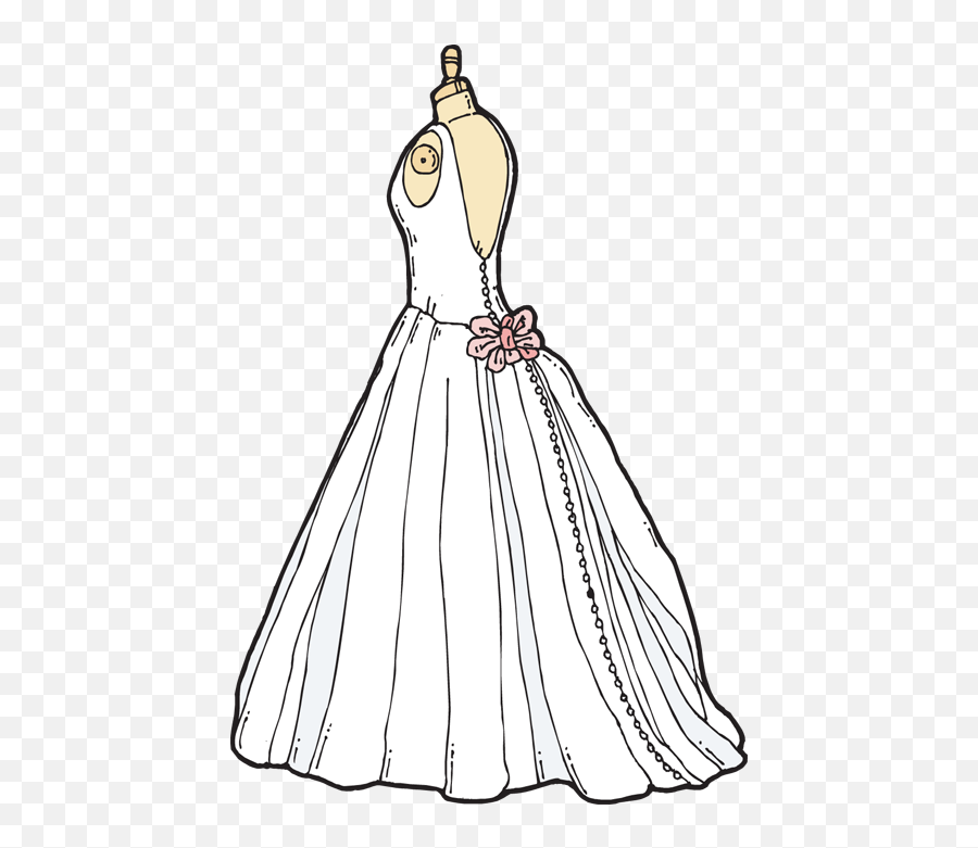 Free Wedding Dress Transparent Background Download - Wedding Dress Clip Art Free Png,Dress Transparent Background