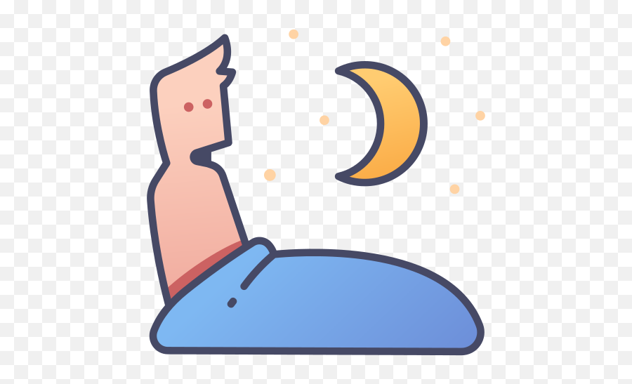 Bed Sleep Insomnia Stress Night Awake Sad Moon Free - Insomnio Icono Png,Stress Png