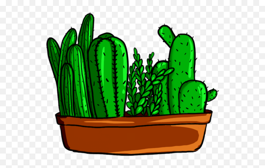 Green Cactus Plant Png And Psd For - Png Clipart,Succulents Png