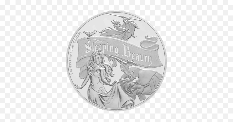 Sleeping Beauty - 1 Oz Emkcom Coin Png,Sleeping Beauty Png
