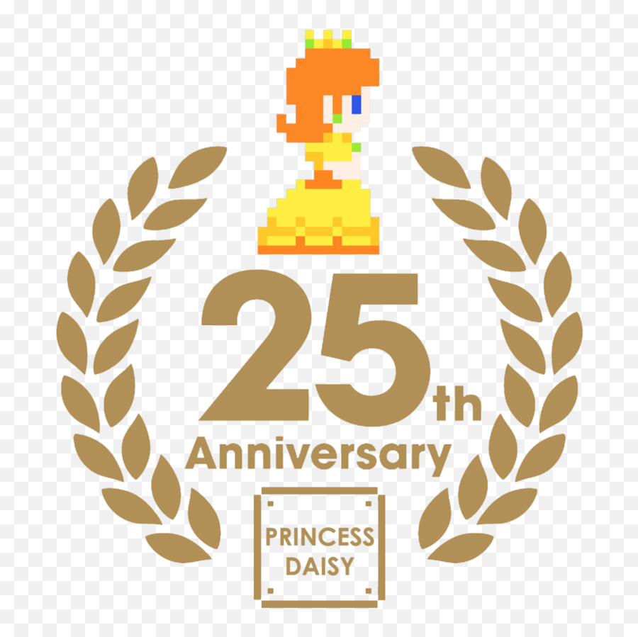 Princess Daisy 25th Anniversary By - Super Mario 25th Anniversary Soundtrack Png,25th Anniversary Logo