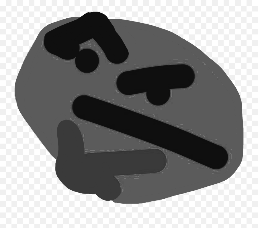 Thonk A Gray Thonking Sticker - Thinking Twitch Emote Png,Thonk Png