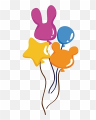 Funfair Colourful Balloons Sticker - Globos De Formas Y Colores png