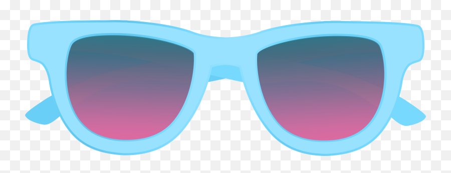 Blue Sunglasses Clipart - Light Blue Sunglasses Png,Round Sunglasses Png