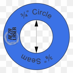 Circle Inch - Acrylic Template SPY with Seam Allowance Fairfax County png