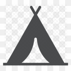 Teepee Tent Icon Of Glyph Style - Campsite Symbol png