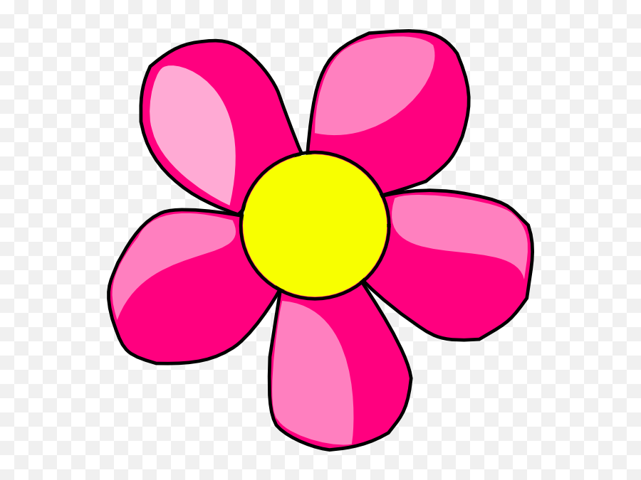 Cartoon Flower Clip Art - Flower Clipart Pink Png,Bunga Png