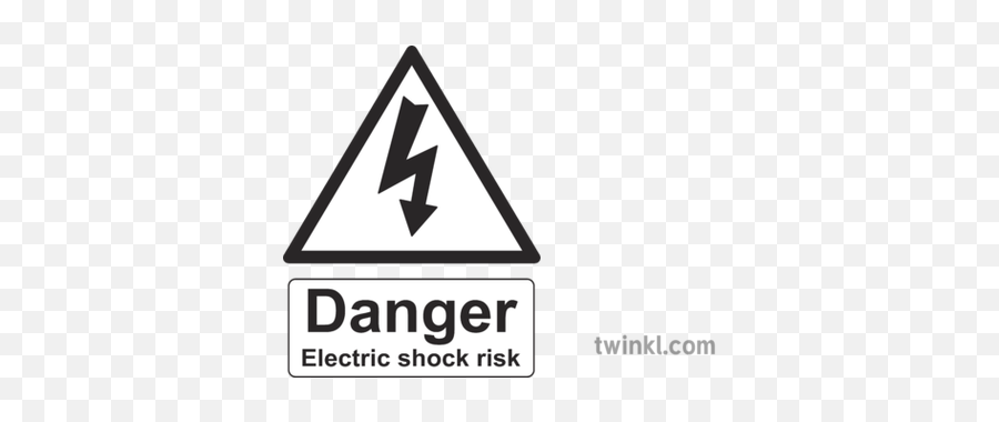 Signs Warnings Electricity Ks1 Black - Sign Png,Danger Sign Transparent