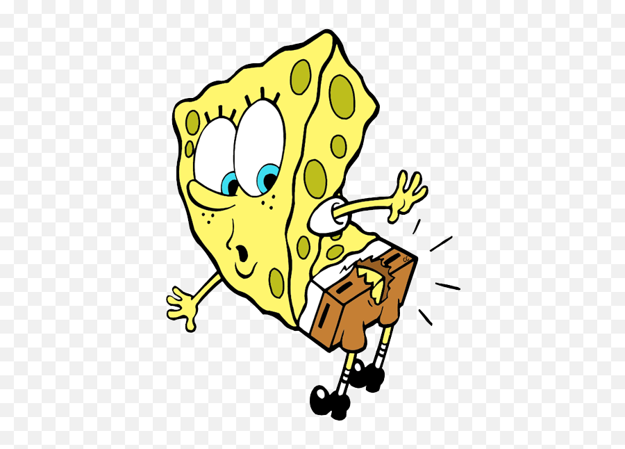 Spongebob Squarepants Clip Art - Spongebob Ripped Pants Sticker Png,Spongebob And Patrick Png