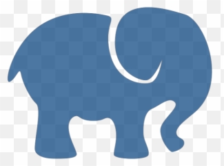 Blue Elephant Clip Art - png