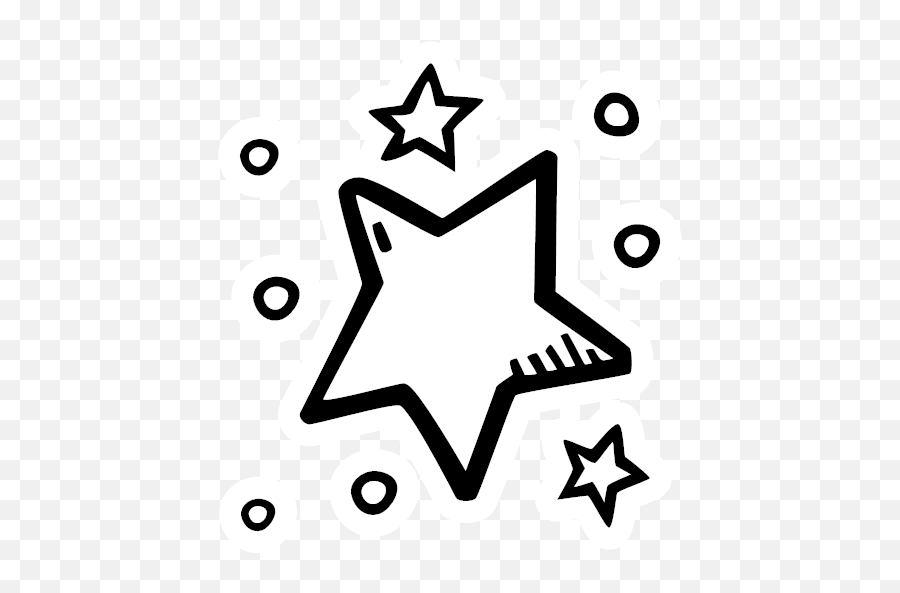 New Year Party Star Stars Icon - New Years Hand Drawn Sticker Png,Line Of Stars Png