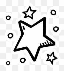 New Year Party Star Stars Icon - Years Hand Drawn Sticker png