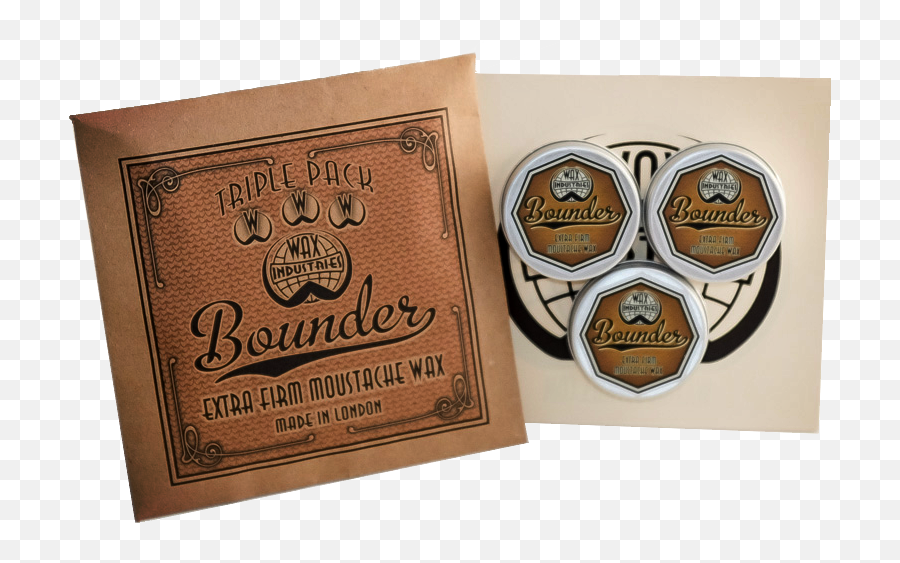 Bounder Extra - Firm Moustache Wax Triplepack 3x 10g Tins Football Png,Moustaches Logo