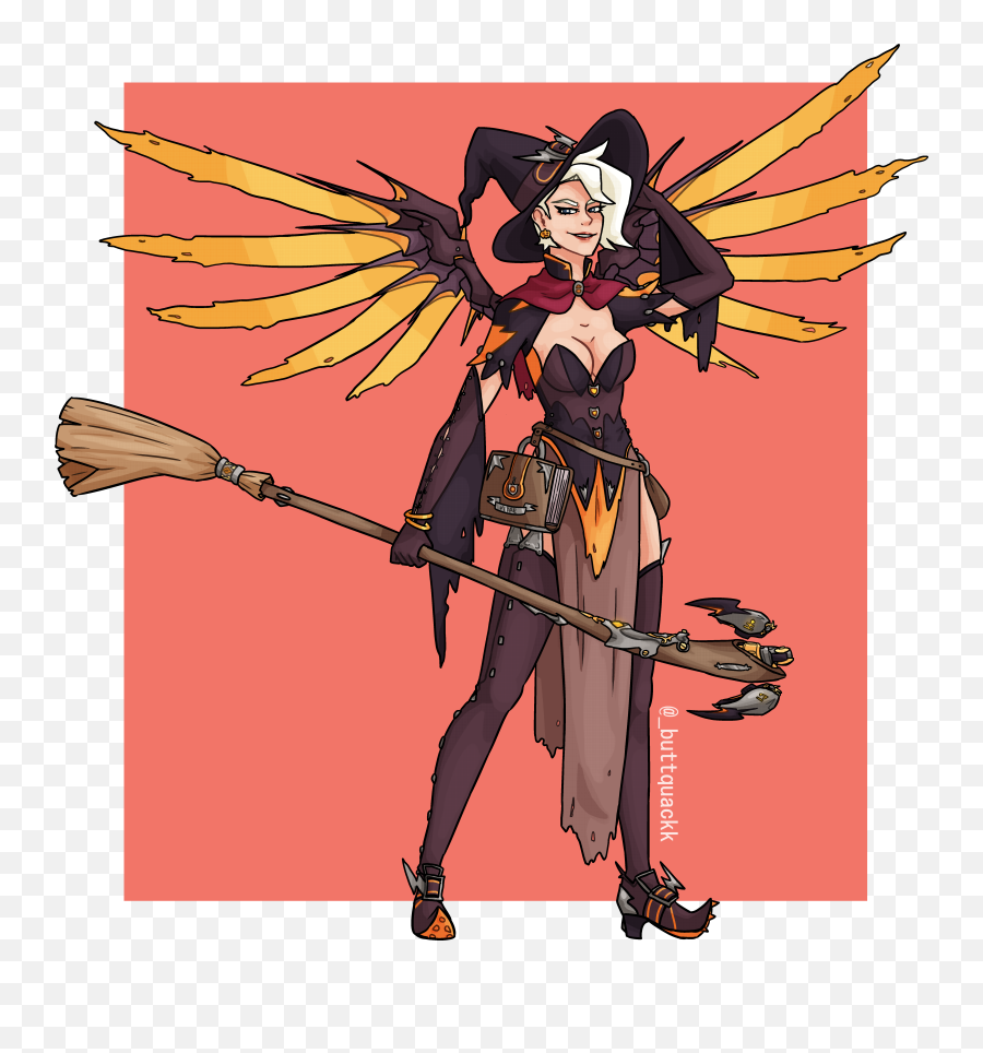 Some Witch Mercy Fanart I Did A Little While Ago 3 Png Overwatch