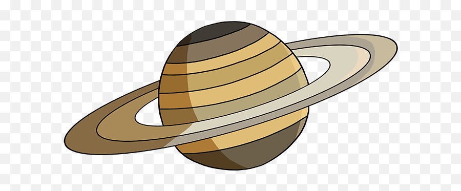 How To Draw Saturn - Saturn Drawing Step By Step Png,Rings Of Saturn Logo