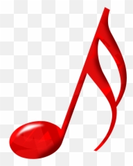 Note Clipart Song Transparent Free For - Red Music Png