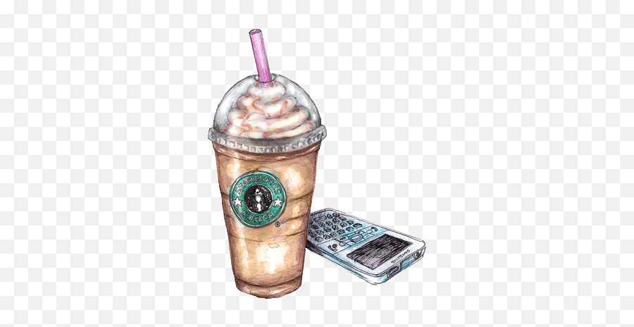 Coffee Starbucks Cafe Tea Frappuccino - Starbucks Caramel Frappuccino Drawing Png,Frappuccino Png