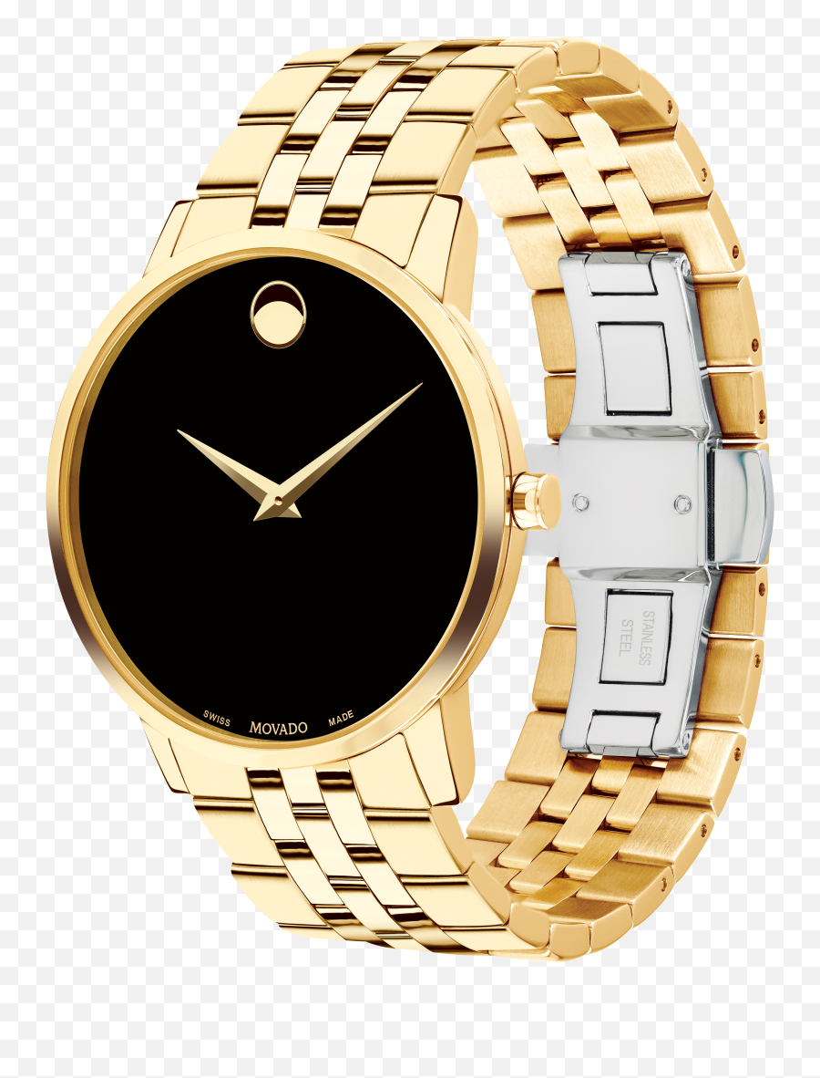 Movado Museum Classic Menu0027s Gold Pvd Bracelet Watch With Png