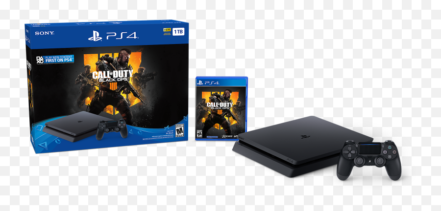 Sony Playstation 4 Console Slim 1tb Call Of Duty Bo Iiii Bundle - Ps4 Ps4 Call Of Duty Bundle Png,Black Ops 4 Character Png