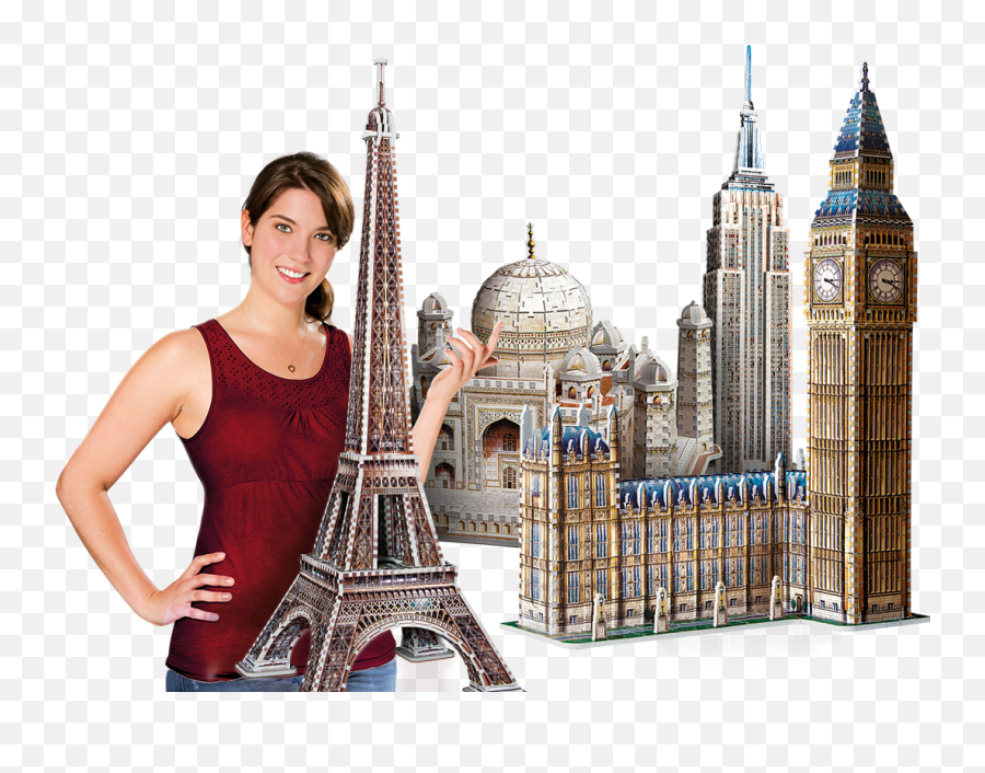 La Tour Eiffel Wrebbit 3d Puzzle - Wrebbit Eiffel Tower 3d Puzzle Png,Eiffel Tower Transparent