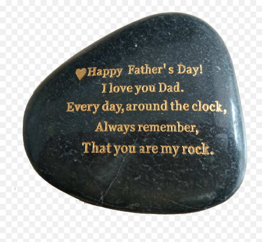 Fatheru0027s Day Gifts Engraved Rock Gift - Daughter Fathers Day Gifts Png,Happy Father's Day Png