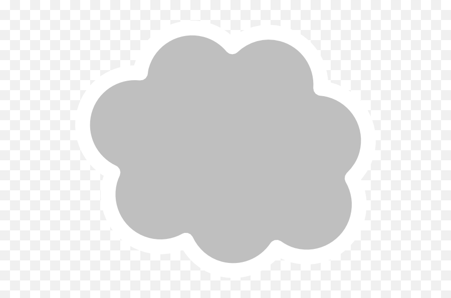 Cloud Icon White Border Clip Art - Cloud Png Icon White Border,Cloud Icon Vector Free